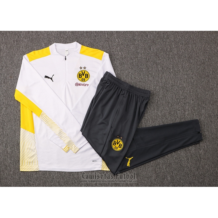 Chandal de Sudadera del Borussia Dortmund 2021-2022 Blanco